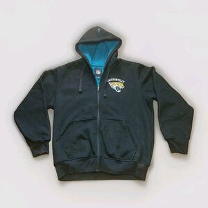 NFL Jacksonville Jaguars‎ Mens Waffle Weave Full Zip Heavy Weight Sweater SZ XL